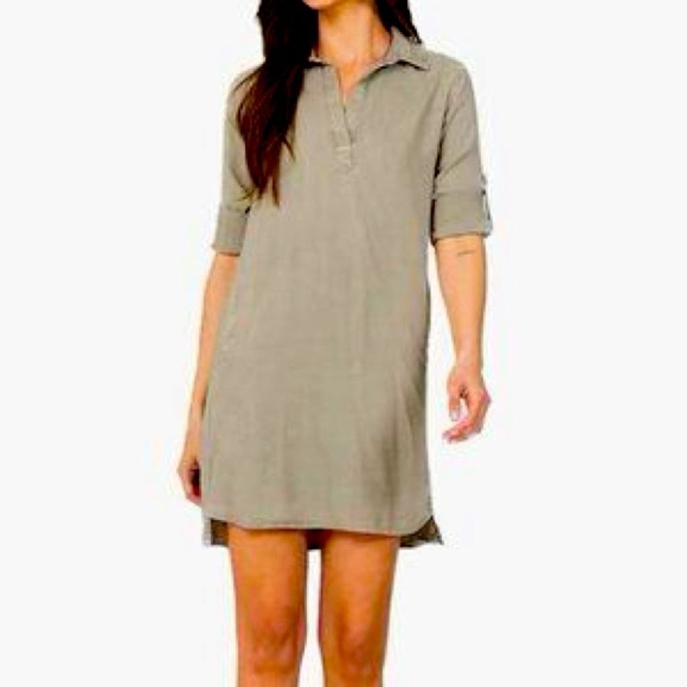 Anthro Cloth & Stone Casual Tan Tunic/shirt Dress. Size small